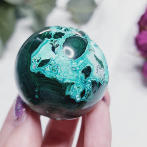 Malachite & Chrysocolla Sphere *High Quality * #MC1