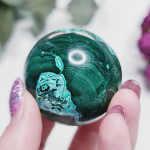 Malachite & Chrysocolla Sphere *High Quality * #MC1