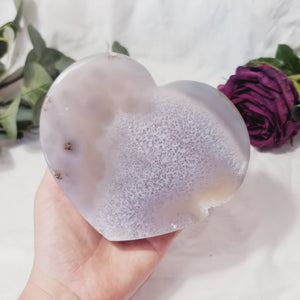 Agate Druzy Heart