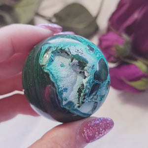 Malachite & Chrysocolla Sphere *High Quality * #MC1