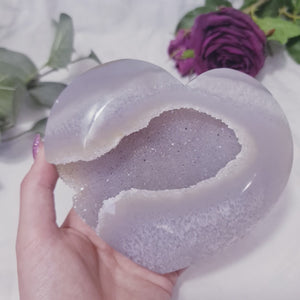 Agate Druzy Heart