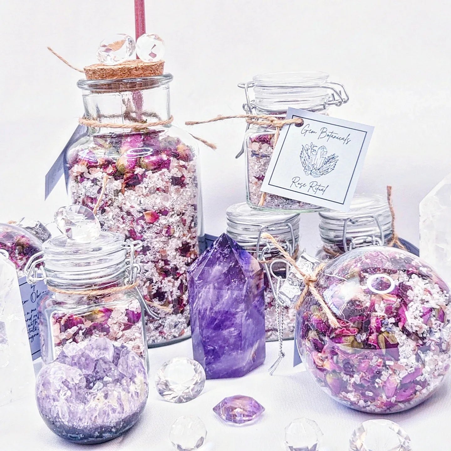 Rose Botanical Bath Jar - Gem Botanicals