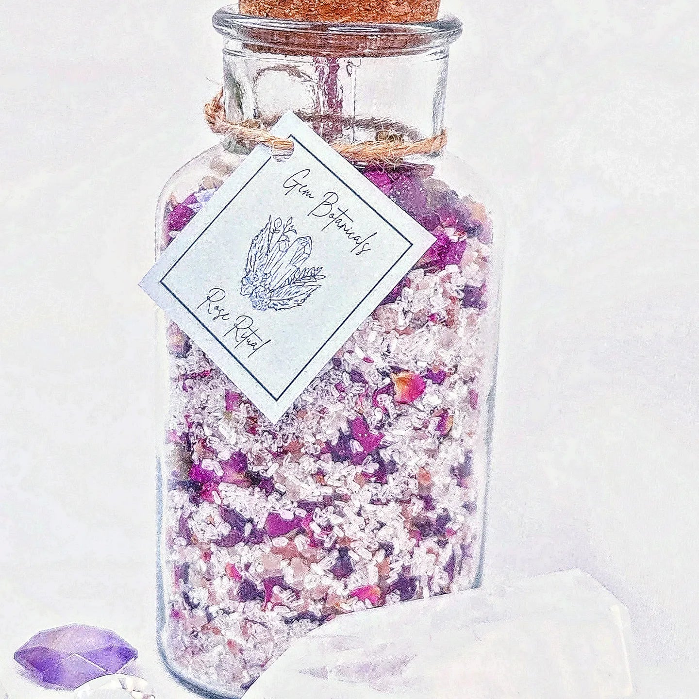 Rose Botanical Bath Bottle - Gem Botanicals